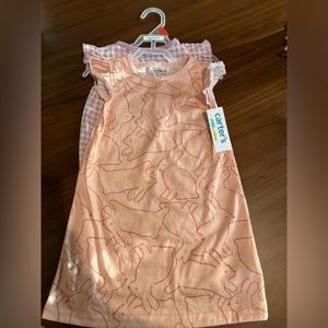 NWT Carters Girl Easter Nightgown set of 2